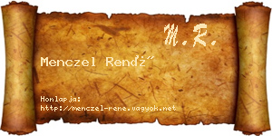 Menczel René névjegykártya